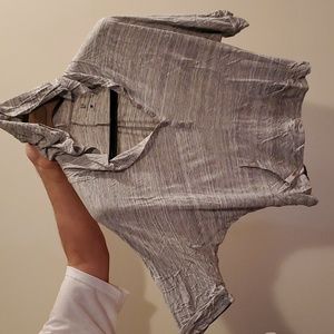 New York NY & CO large gray heather pattern hoodie thin material